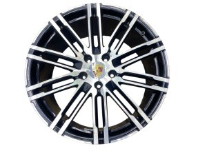 2015-2018 Porsche Cayenne Black 21x10 10-Double Spoke Machined Alloy Wheel (Used OEM)