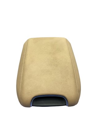 2019-2023 Porsche Cayenne Beige Floor Center Console Panel with Cup Holder and Storage Bin - Front (Used OEM)