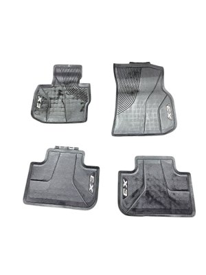 2018-2024 BMW X3 Black Front and Rear All-Weather Rubber Floor Mat Set (Used OEM)