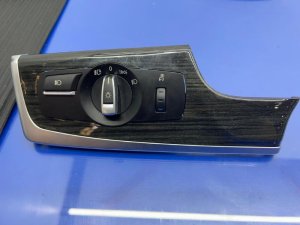 2010-2017 BMW 528i Headlight Control Switch with Wood Grain Trim (Used OEM)