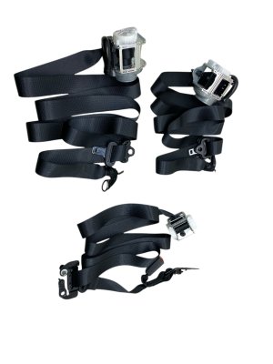 2022-2025 Ford F-150 Lightning Black Seat Belt Retractor Set - Rear, Right (Passenger) (Used OEM)