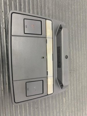 2014-2020 Jaguar F-Type Ebony (Black) Overhead Center Console with Reading Dome Light (Used OEM)