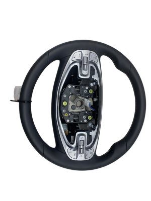 2022-2024 Genesis GV70 Black w/ Grey Stitching Heated Leather Steering Wheel (Used OEM)