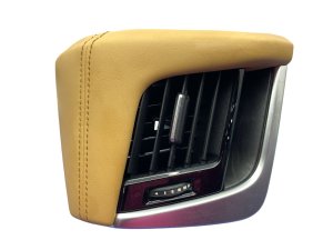 2021-2022 Nissan Rogue Tan Air Conditioning Air Vent Grille with Leather Trim - Front (Used OEM)