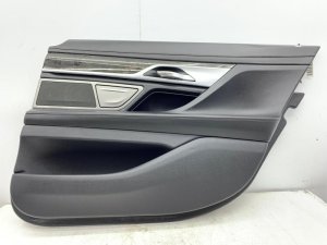 2016-2022 BMW 740i Black Door Interior Trim Panel - Rear, Right (Passenger) (Used OEM)