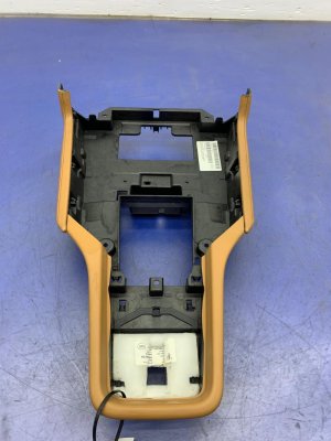 2011-2018 Porsche Cayenne Tan Center Floor Console Trim Panel Bezel - Front (Used OEM)