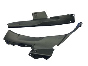 2017-2025 Audi Q7 Black C-Pillar Trim Panels with Folding Seat Switch - Rear (Used OEM)