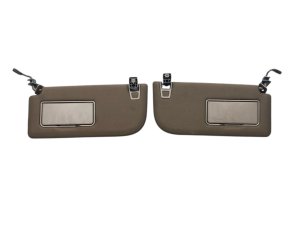 2021-2025 Ford F-150 Java (Brown) Illuminated Sun Visor with HomeLink Garage Door Opener Set - Right (Passenger) (Used OEM)