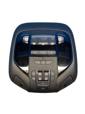 2017-2020 Maserati Levante Black Upper Roof Overhead Console with Dome Lights and Control Switches - Front (Used OEM)