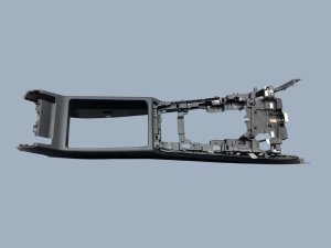 2018-2025 Audi SQ5 Black Center Console Cup Holder and Storage Compartment with USB and Aux Port - Front (Used OEM)