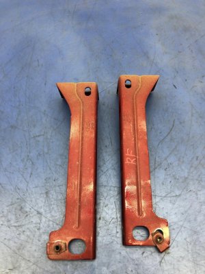 2015-2020 Ford F-150 Red Bumper Bracket Set - Front, Left (Driver) (Used OEM)