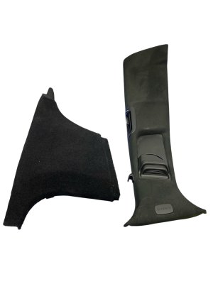 2014-2020 Mercedes-Benz S320 Black Suede B-Pillar Upper and Lower Trim Panel Set - Rear, Right (Passenger) (Used OEM)