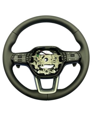 2023-2025 Honda Pilot Black Leather Steering Wheel with Shift Paddles and Control Switches - Front (Used OEM)