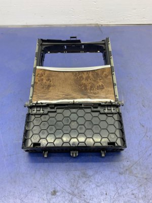 2016-2022 BMW 740i Brown Center Console Cup Holder Sliding Compartment Tray Panel (Used OEM)