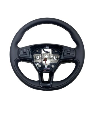 2021-2024 Ford Mustang Mach-E Black Leather Steering Wheel with Driver Assist and Media Controls (Used OEM)
