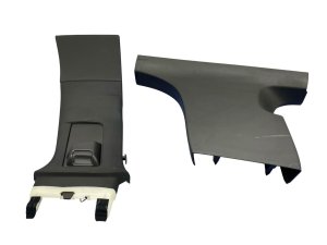 2016-2025 Volvo XC90 Black Upper and Lower B-Pillar Trim Panel Set (Used OEM)