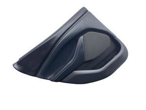 2021-2025 Ford Mustang Mach-E Black Door Interior Trim Panel with Switches and Handle - Rear, Left (Driver) (Used OEM)