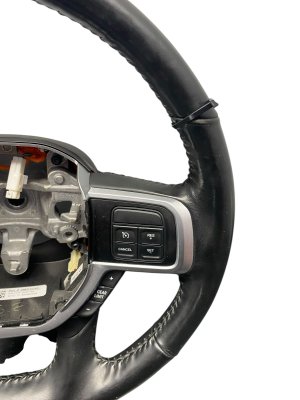 2019-2022 Ram 3500 Black Heated Leather Steering Wheel with Adaptive Cruise Control (Used OEM)