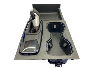 2022-2024 Nissan Frontier Charcoal (Black) Front Console Trim with Cup Holder and Gear Shifter Knob (Used OEM)