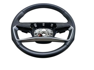 2022-2025 Audi Q4 e-tron Black Rock Gray Stitching Heated Round Steering Wheel (Used OEM)