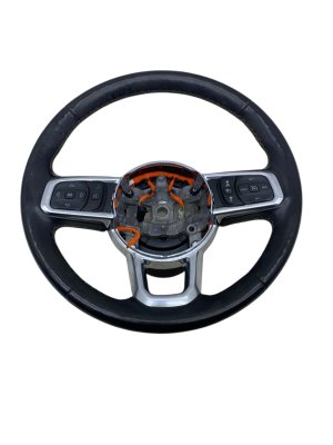 2021-2023 Jeep Wrangler Black Leather Heated Steering Wheel with Controls - Front (Used OEM)