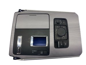 2025 Mazda CX-70 Silver Center Console Top Trim Panel with Control Dial and Parking Brake Switch - Front (Used OEM)