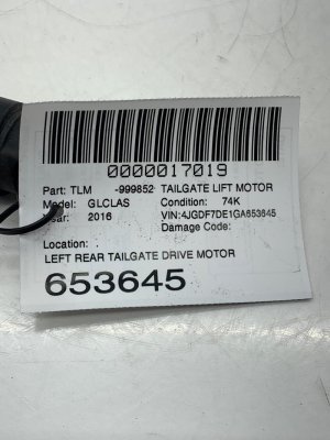 2012-2015 Mercedes-Benz ML350 Power Tailgate Lift Motor Cylinder - Rear (Used OEM)