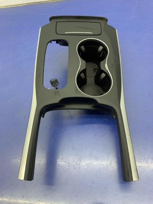 2017-2020 Acura MDX Black Front Center Console Cup Holder Assembly with Power Outlet (Used OEM)