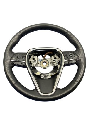 2021-2022 Toyota Avalon Black Leather Steering Wheel Assembly with Controls (Used OEM)