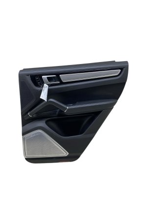 2019-2023 Porsche Cayenne Black Door Interior Trim Panel with Ambient Light and Burmester Audio - Rear, Right (Passenger) (Used OEM)