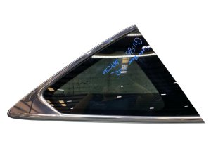 2021-2025 Genesis GV80 Quarter Glass with Chrome Trim - Rear, Left (Driver) (Used OEM)