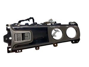2011-2012 Fisker Karma Center Console Top Trim Panel with Cup Holder and Switches - Rear (Used OEM)