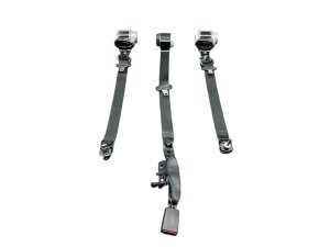 2024-2025 Ford Ranger Black Left and Center Seat Belt Assembly Set - Rear, Right (Passenger) (Used OEM)