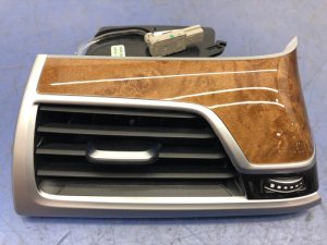 2016-2019 BMW 740i Outer Dash Air Vent Grille with Wood Trim - Front, Left (Driver) (Used OEM)
