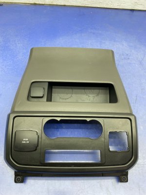 2018-2021 Ford Expedition Brown Center Console Back Trim Panel with HVAC Controls and Outlets - Rear (Used OEM)