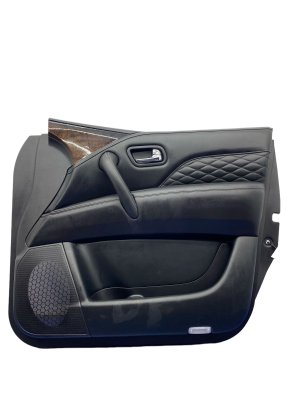 2018-2021 INFINITI QX80 Black Door Interior Trim Panel Assembly with Technology Package - Front, Right (Passenger) (Used OEM)