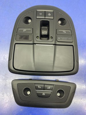 2019-2023 Genesis G70 Obsidian Black Rear Dome and Sun Visor Reading Light Set - Front (Used OEM)