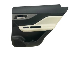 2019-2020 Jaguar F-Pace Black Door Interior Trim Panel with Mesh Aluminum Trim - Rear, Right (Passenger) (Used OEM)