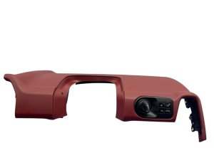 2019-2023 Porsche Cayenne Red Dash Trim Panel with Ignition Knob and Light Control - Front (Used OEM)
