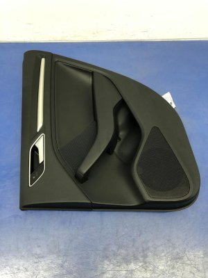 2015-2020 Audi A3 Black Door Interior Trim Panel Assembly - Rear, Right (Passenger) (Used OEM)