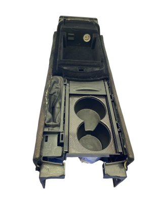 2011-2016 Nissan GT-R Black Center Console Cup Holder Bezel Trim Panel with Storage Compartment (Used OEM)