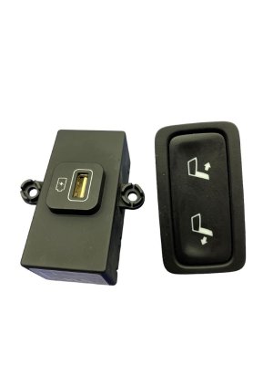 2020-2022 Hyundai Palisade Seat Control Switch and USB Charging Port Set - Rear (Used OEM)