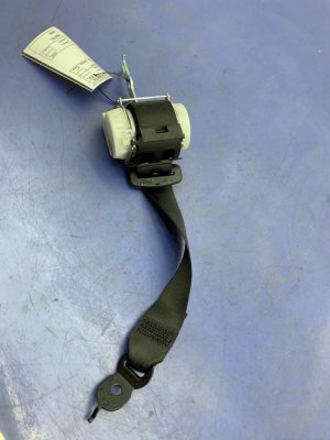 2011-2016 BMW 528i Black Outer Seat Belt Assembly - Rear, Right (Passenger) (Used OEM)