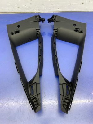 2015-2023 Ford Mustang Ebony (Black) B-Pillar Trim Cover Panel Set (Used OEM)