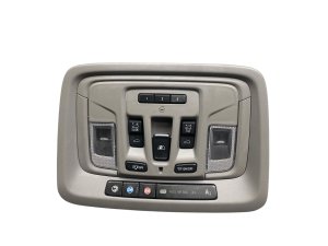 2020-2025 GMC Sierra 2500 HD Gray Overhead Dome Light and Control Switch Panel - Front (Used OEM)