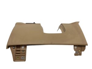 2019-2024 Porsche Cayenne Beige Lower Knee Trim Panel with Headlamp Switch Assembly - Front (Used OEM)