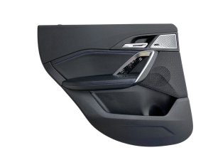 2023-2026 BMW X1 Black w/ Blue Stitching Door Interior Trim Panel - Rear, Left (Driver) (Used OEM)