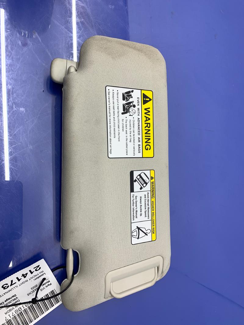 2021-2023 Mazda CX-5 Gray Illuminated Sun Visor - Front, Right (Passenger) (Used OEM)