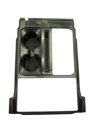 2021-2025 Ford F-150 Black Center Console Gear Shifter Bezel Trim with Dual Cupholders - Front (Used OEM)