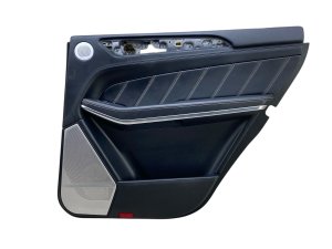 2014-2019 Mercedes-Benz CLA35 AMG Black Door Interior Trim Panel with Leatherette Insert - Rear, Right (Passenger) (Used OEM)